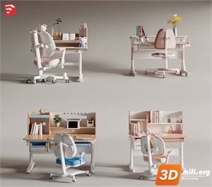Kid's table and chairs Skp Files 